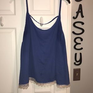 Royal blue cami with lace trim size 2x from Deb!